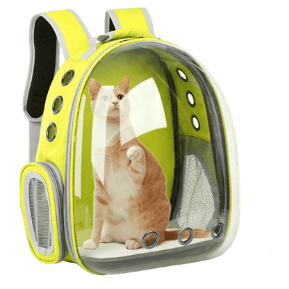 Sac à dos de transport jaune pour chien et chat