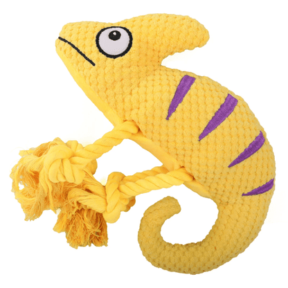 Jouet Caméléon jaune pour chien