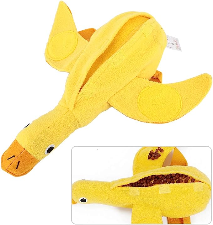 Présentation du jouet de fouille pour chien en forme de canard