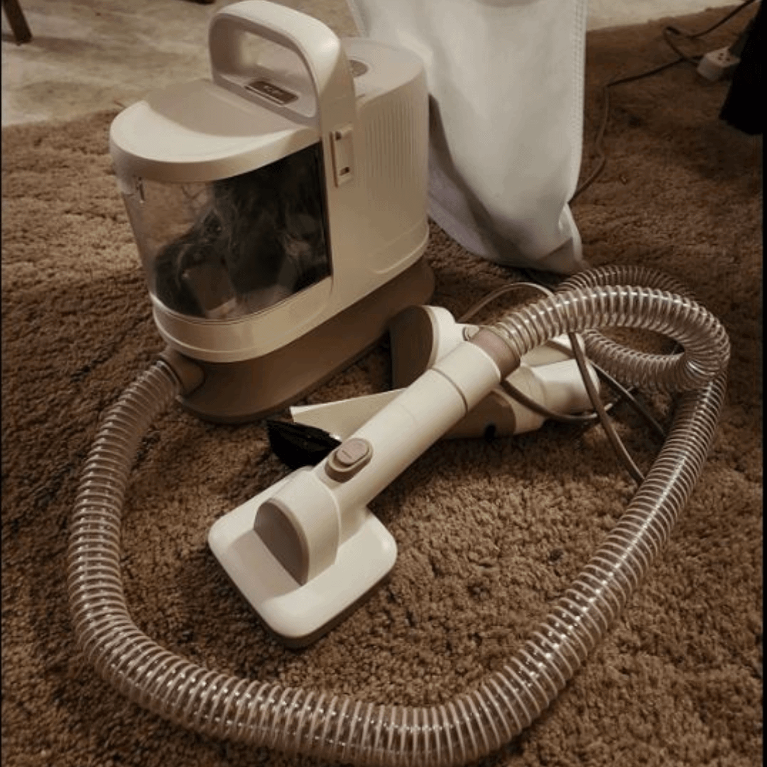 Aspirateur avec kit de toilettage pour animaux de compagnie