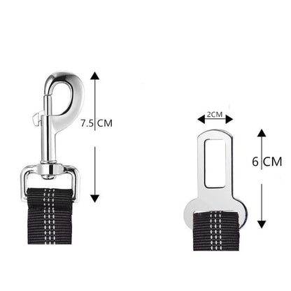 Dimensions de notre laisse de sécurité pour voiture pour animaux de compagnie