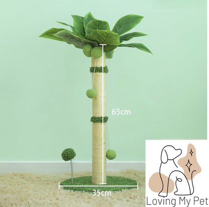 Dimensions griffoir en forme de palmier pour chat
