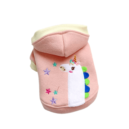 Pull à capuche licorne pour chien