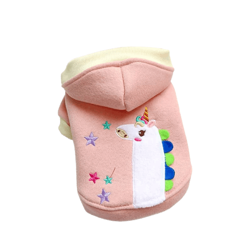 Pull à capuche licorne pour chien