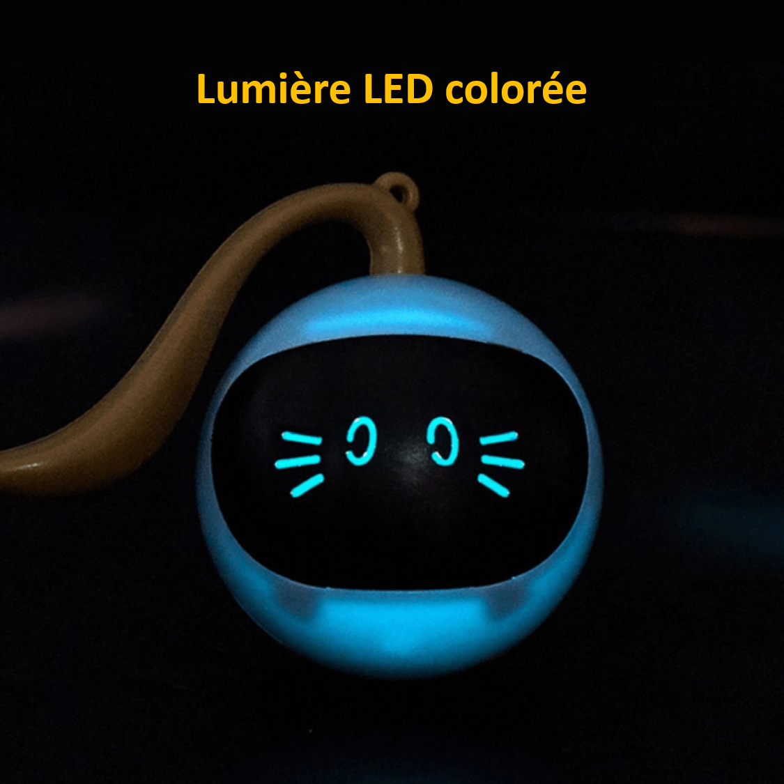 Balle automatique avec lumière LED intégrée