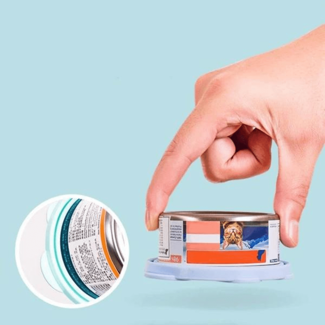 Présentation du couvercle de boîte de conserve en silicone pour animaux