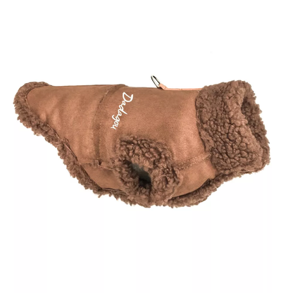 Manteau marron chaud d'hiver style anglais pour chien