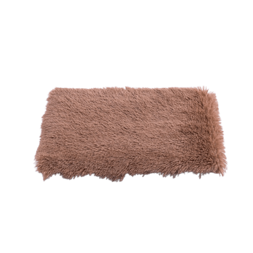 Tapis moelleux marron de couchage pour animaux