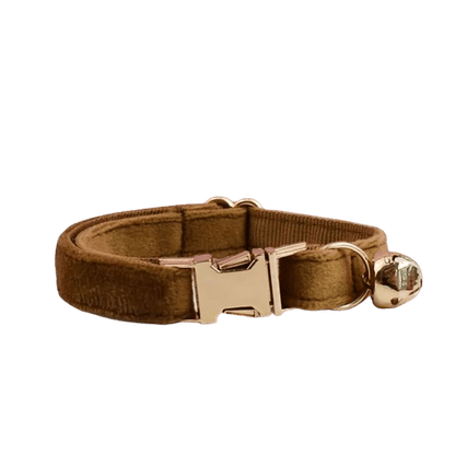Collier en velours marron pour chat