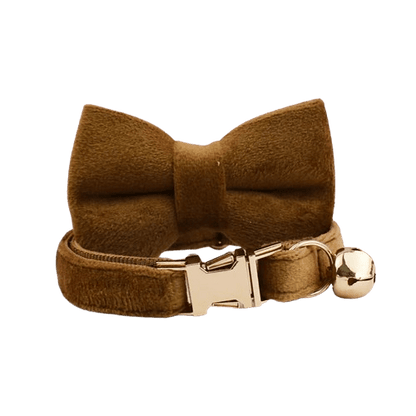Collier en velours marron pour chat