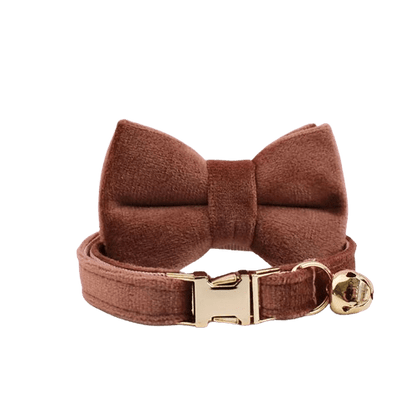 Collier en velours marron pour chat