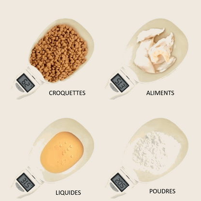 Cuillère balance électronique pour croquettes