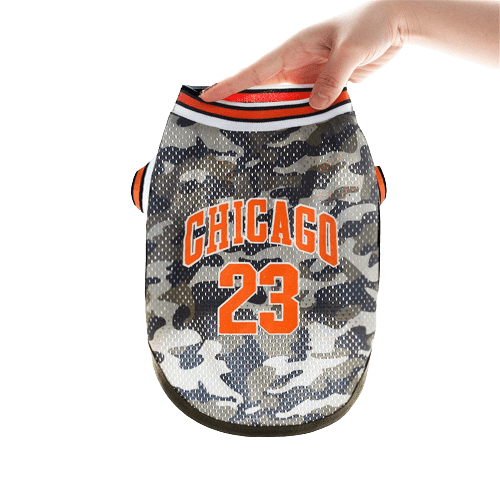 Maillot de basketball militaire pour chien
