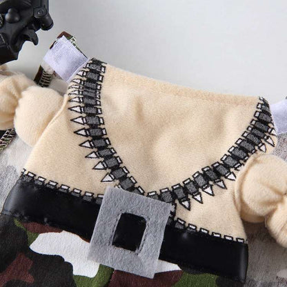 Détails de notre déguisement militaire pour chat et chien