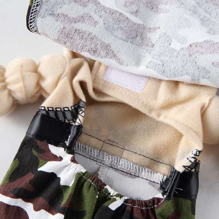 Détails de notre déguisement militaire pour chat et chien