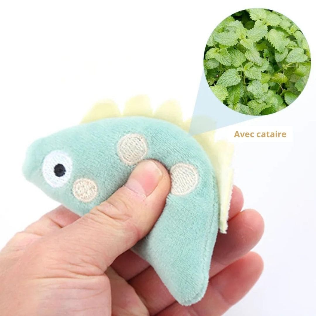 Mini peluches pour chat avec de l'herbe à chat à l'intérieur