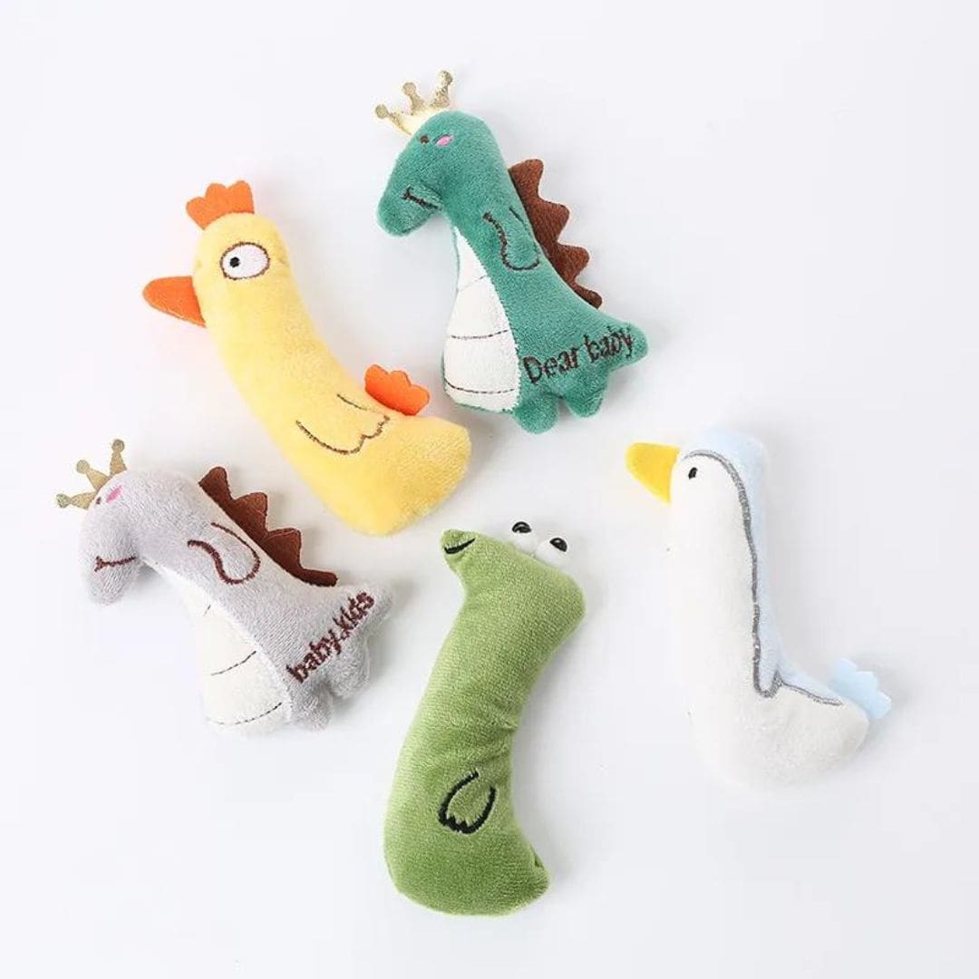 Collection de mini peluches pour chat