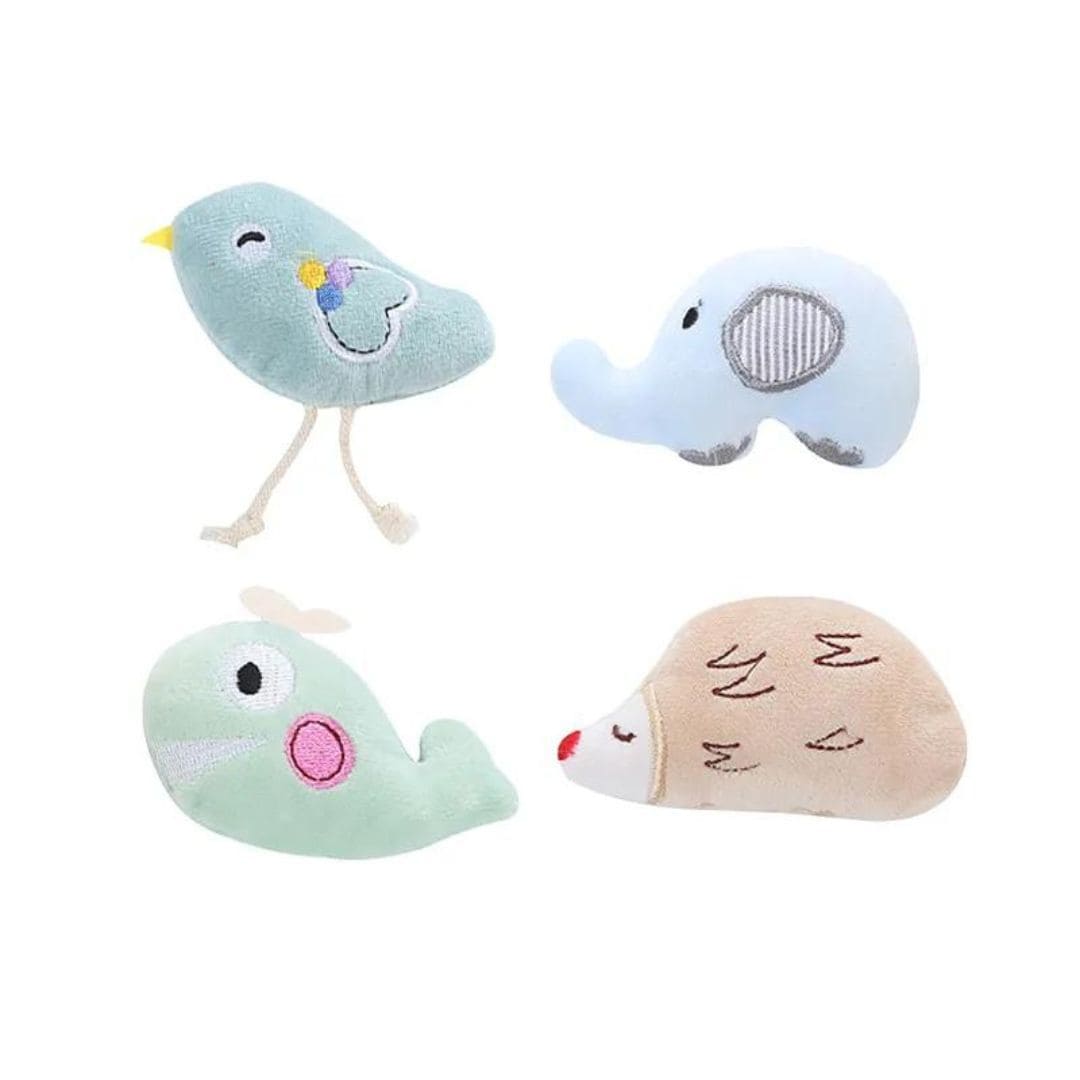 Collection de mini peluches pour chat