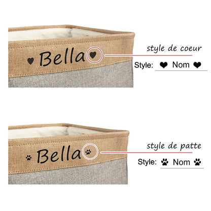 Panier de rangement personnalisé pour animaux