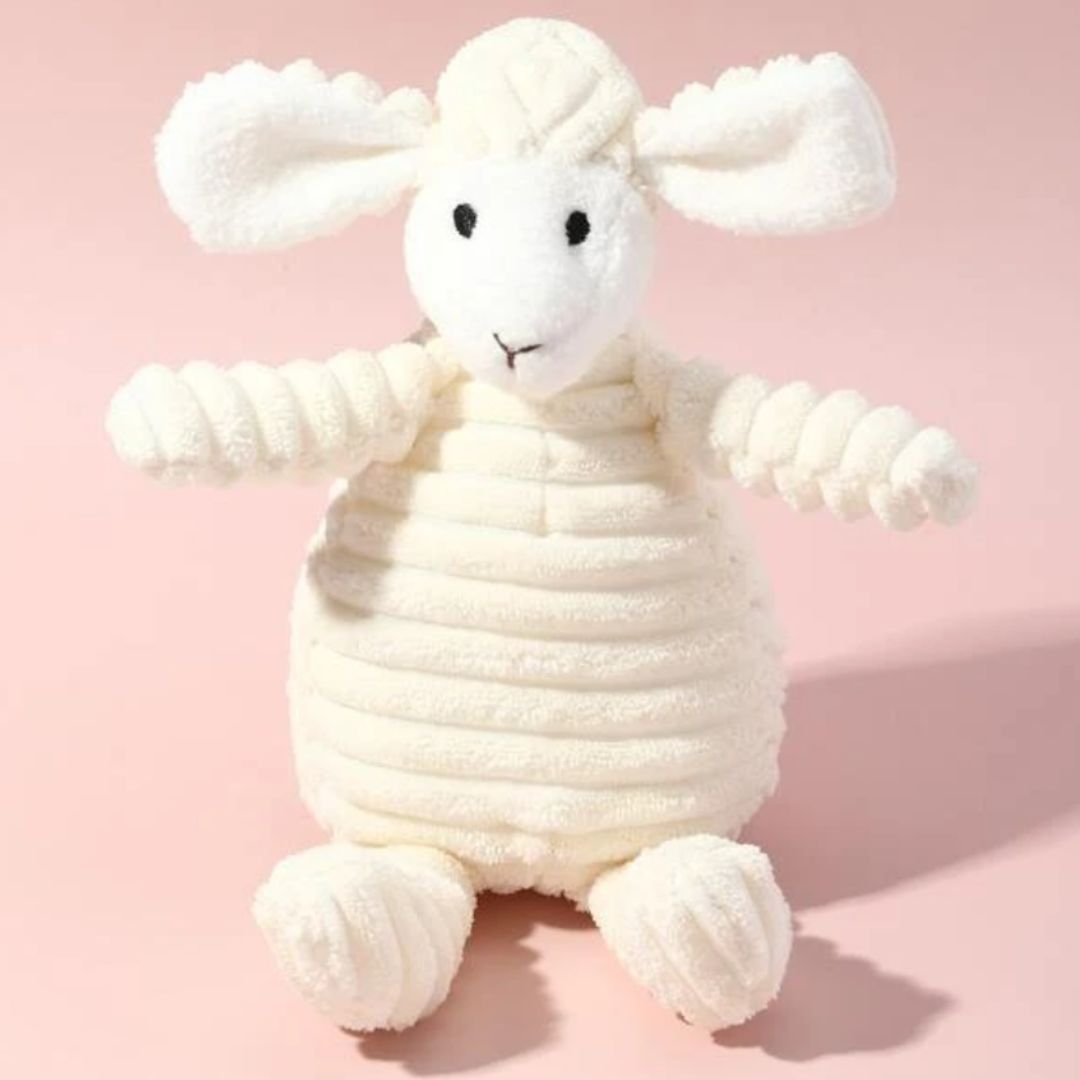Peluche côtelée mouton