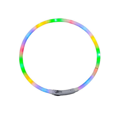 Collier à LED multicolor pour chien