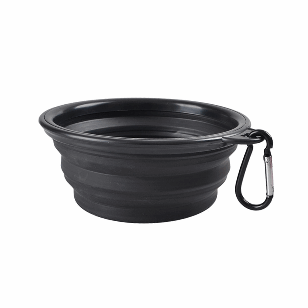 Gamelle de voyage noire pour chien