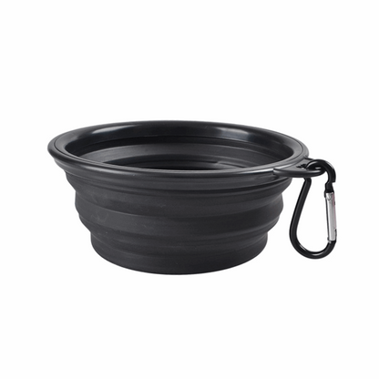 Gamelle de voyage noire pour chien