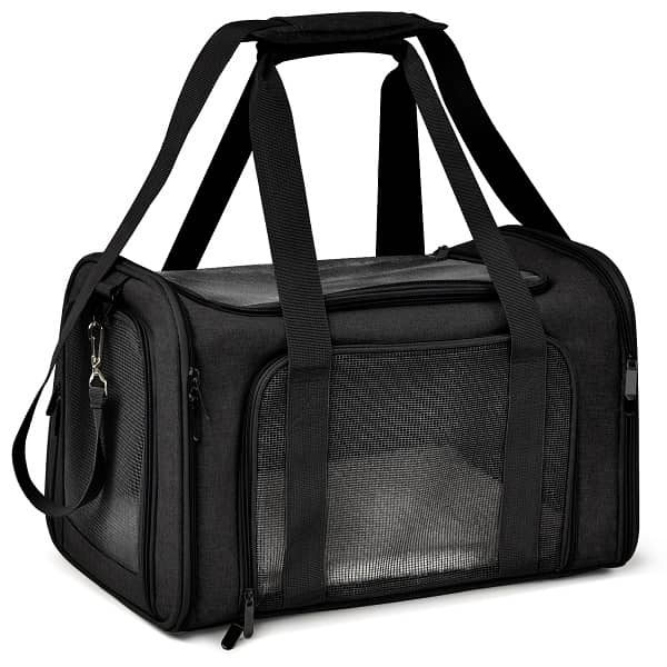 Sac de transport noir pour chien et chat