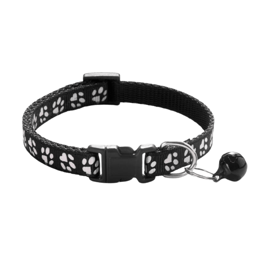 Collier noir avec clochette pour chat