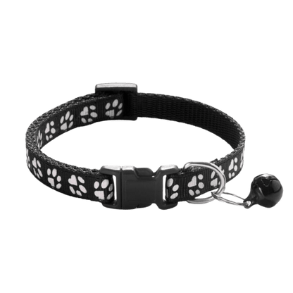 Collier noir avec clochette pour chat