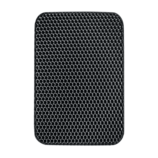 Tapis noir de litière en polymère pour chat
