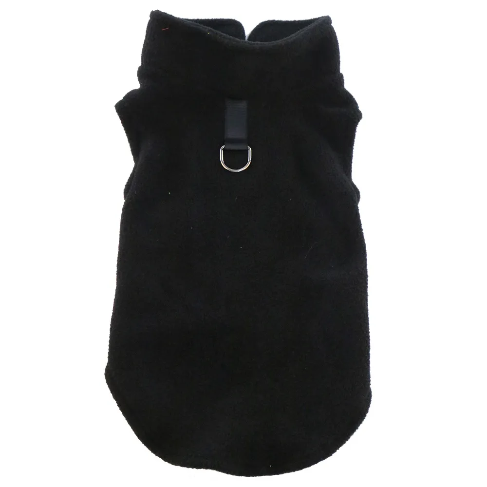 Pull polaire simple noir pour chien