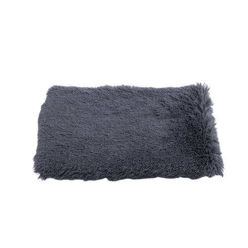 Tapis moelleux noir de couchage pour animaux