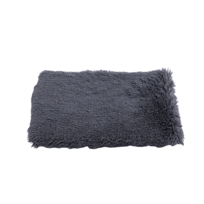 Tapis moelleux noir de couchage pour animaux