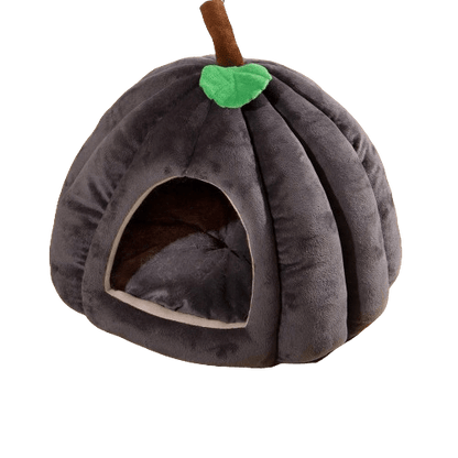 Couchage confortable citrouille noire pour chat