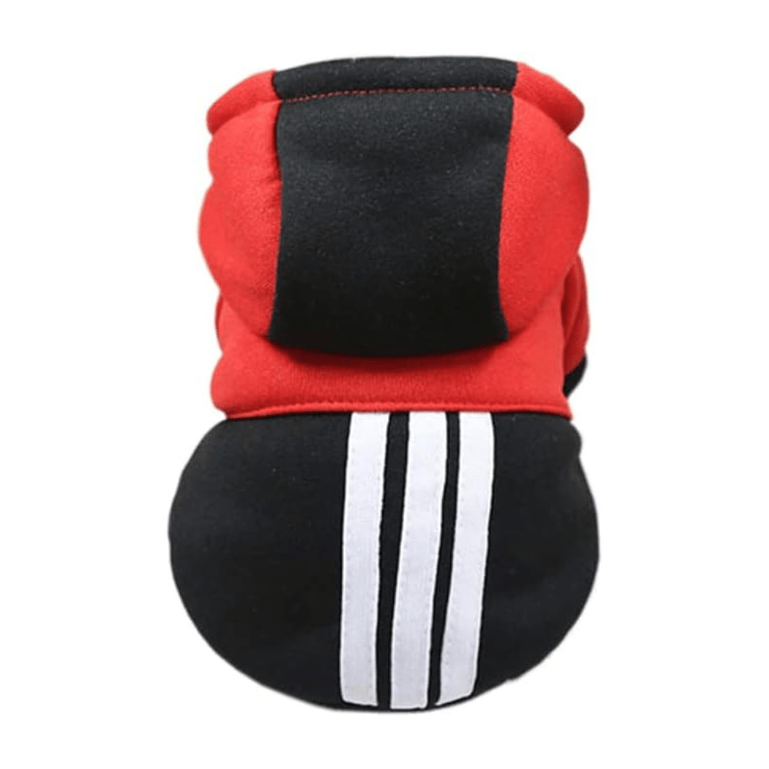 Pull survêtement pour chien noir et rouge