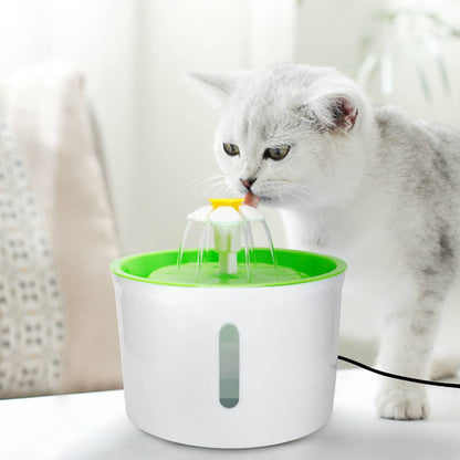 Fontaine à eau ronde avec LED pour chat