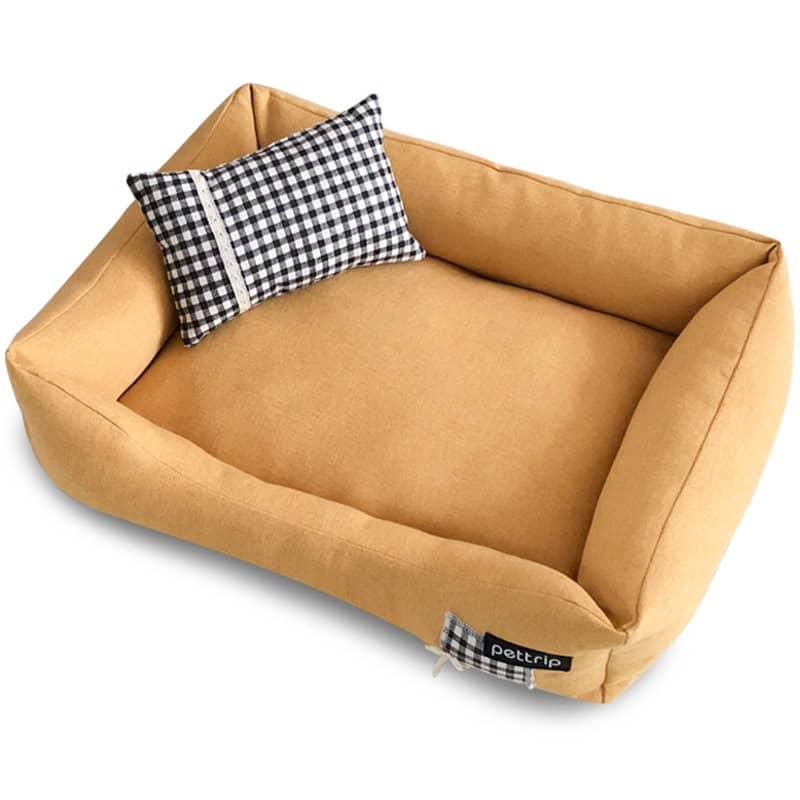 Sofa orange pour chien et chat