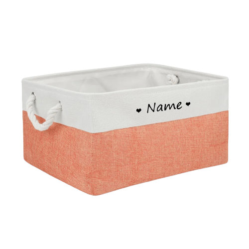 Panier de rangement personnalisé orange pour animaux