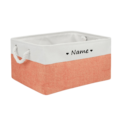 Panier de rangement personnalisé orange pour animaux