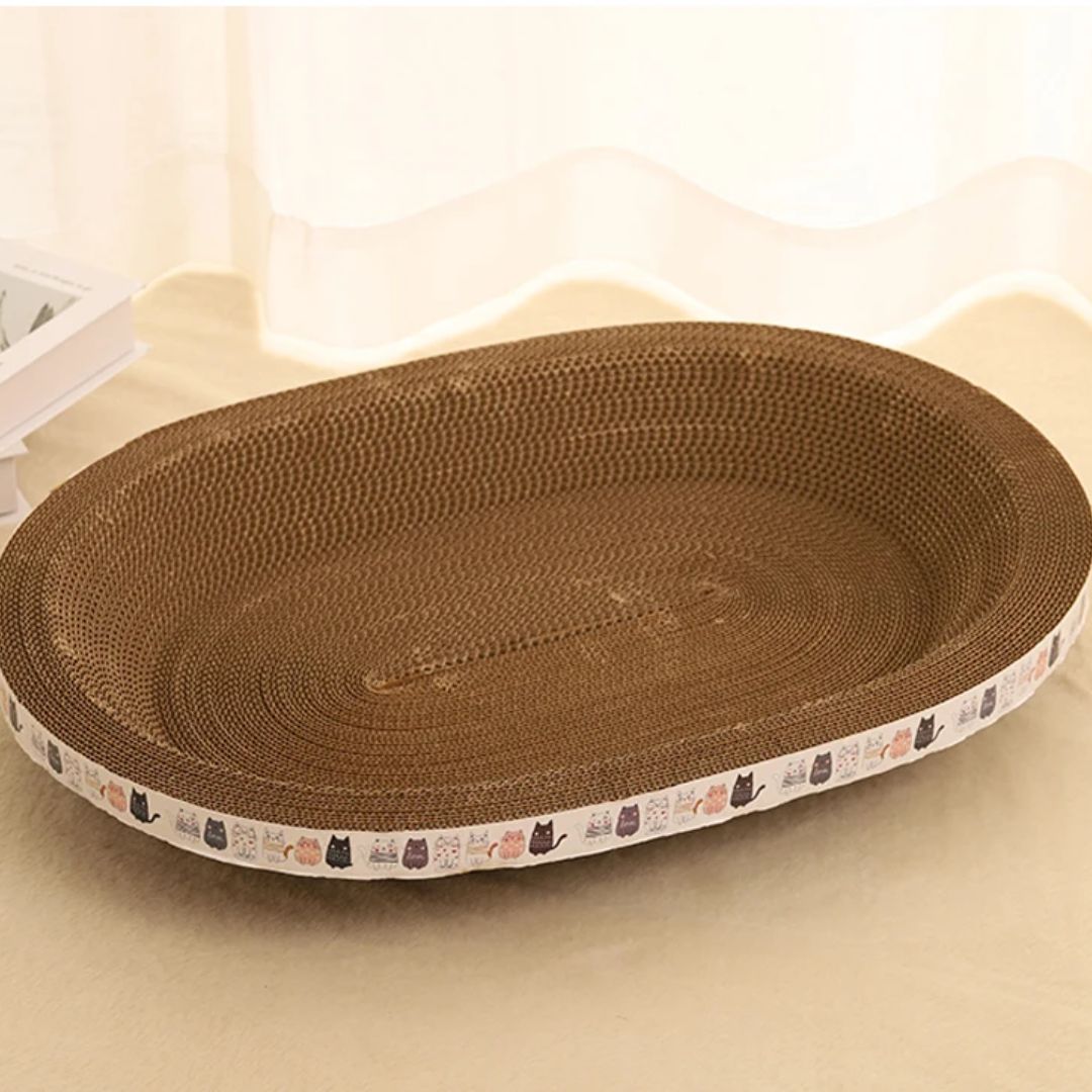 Griffoir ondulé ovale pour chat