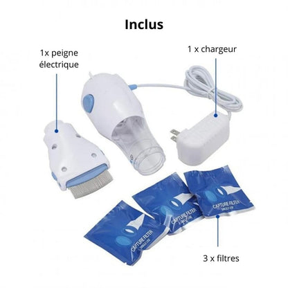 Inclus dans le colis de notre brosse électrique anti-puces pour animaux