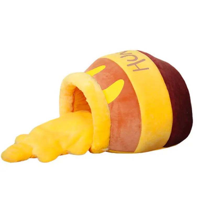 Lit en forme de pot de miel pour chat