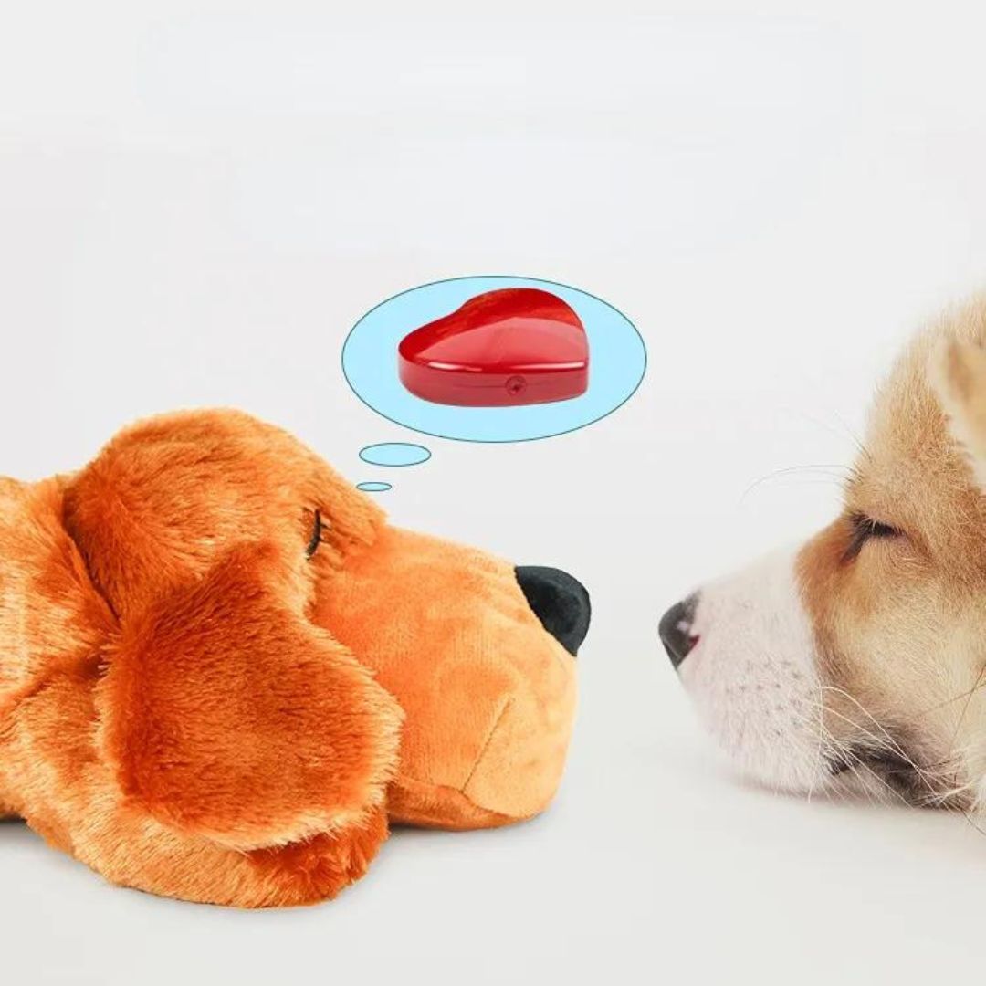 Peluche d'apaisement pour chien qui apporte le réconfort d'une maman