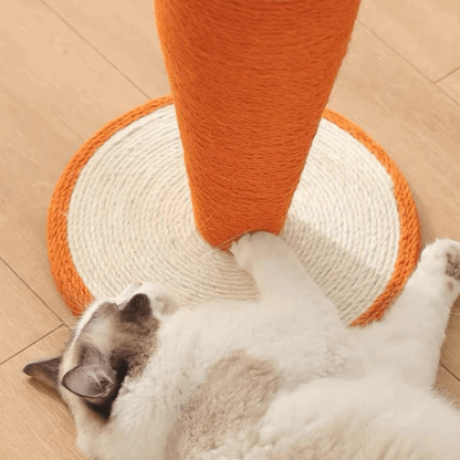 Pied du griffoir pour chat en forme de carotte
