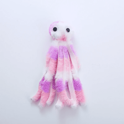 Jouet peluche pieuvre pour chat - Violet / Rose / Blanc