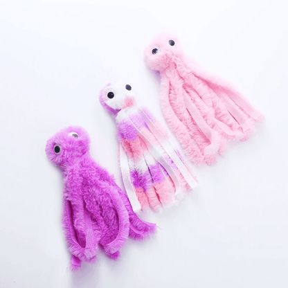 Collection de jouet peluche pieuvre pour chat