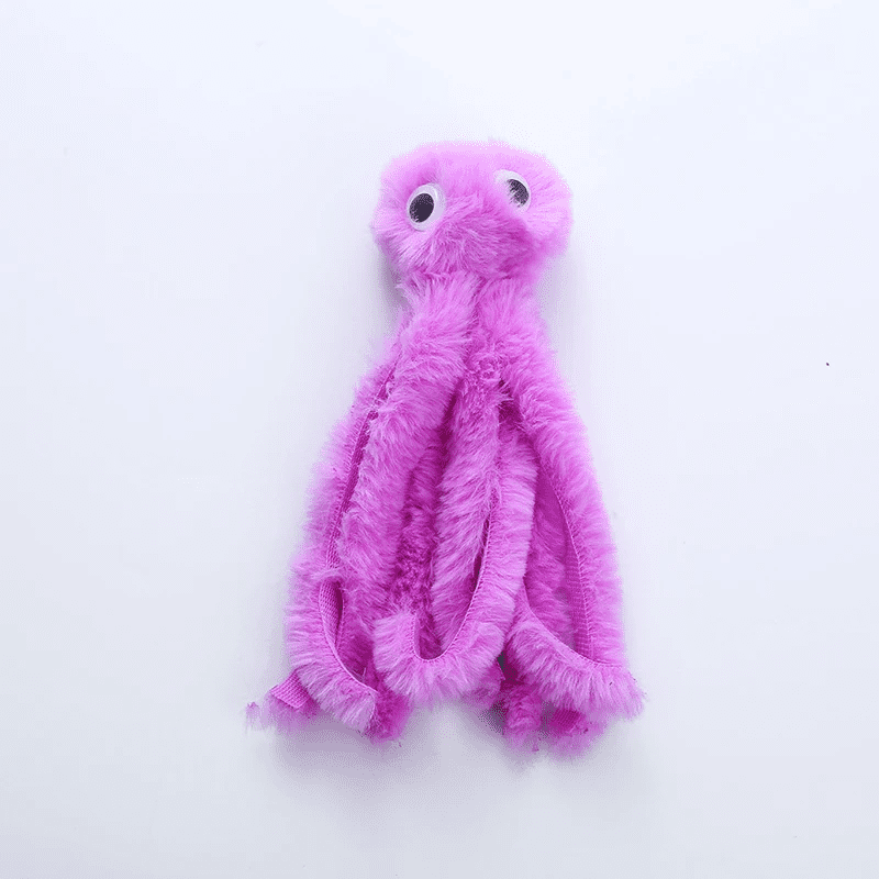 Jouet peluche pieuvre pour chat - Violet