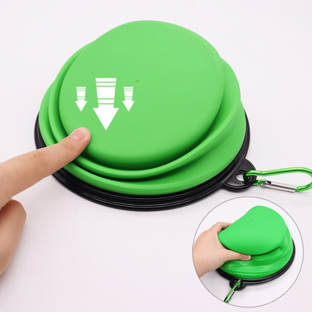 gamelle de voyage en silicone pour animaux