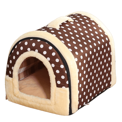 Niche d'intérieur pliable pois pour chat et chien